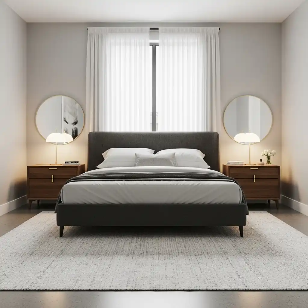 Balanced Symmetry Modern Bedroom