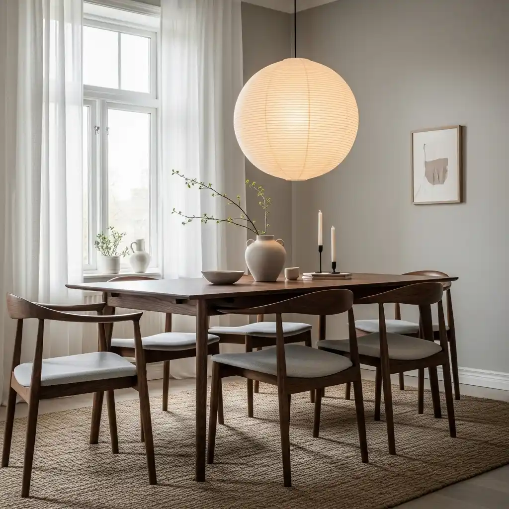 23 Japandi Dining Room Ideas for Minimalist Comfort 9 Calm White Japandi Dining Room