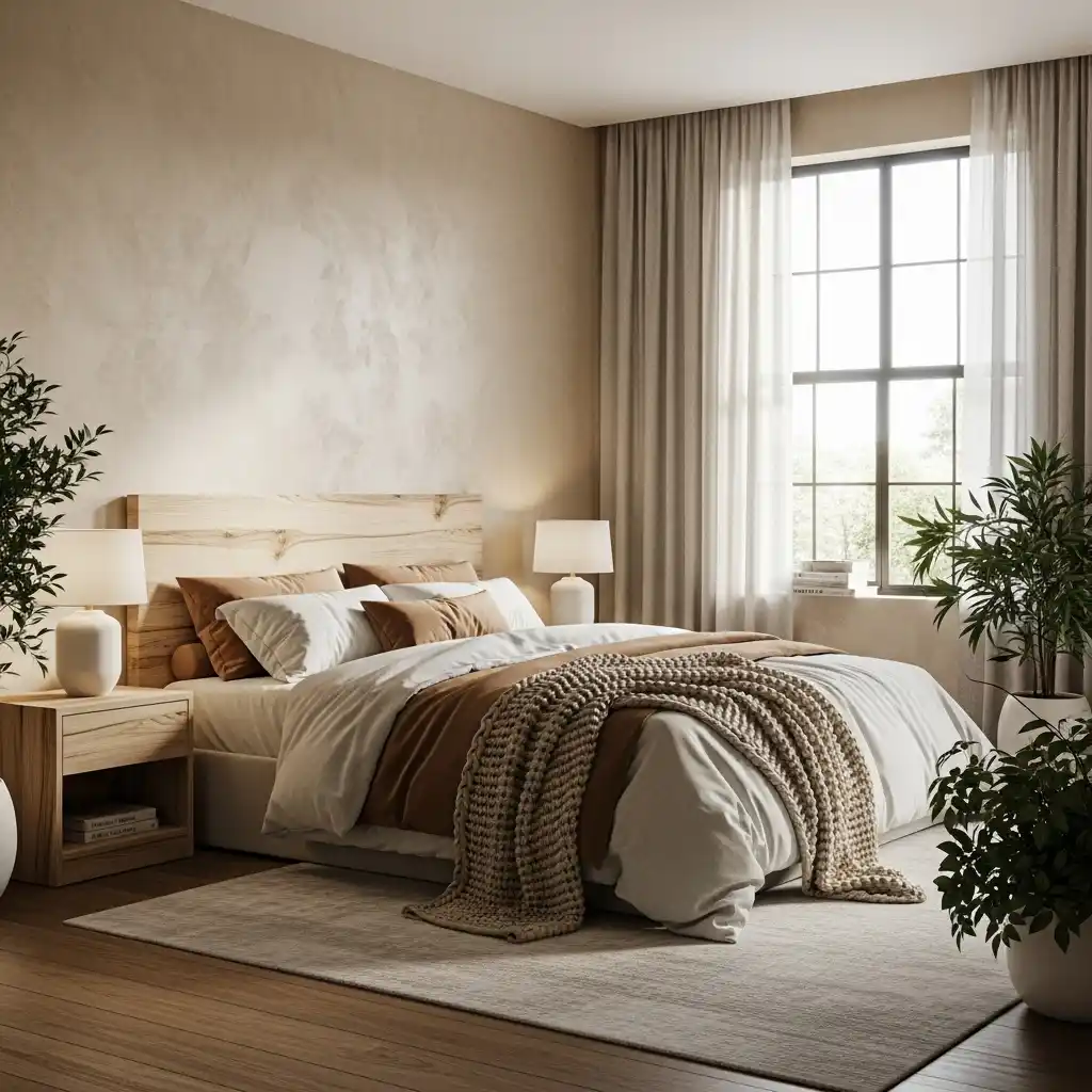 Earth Toned Modern Bedroom
