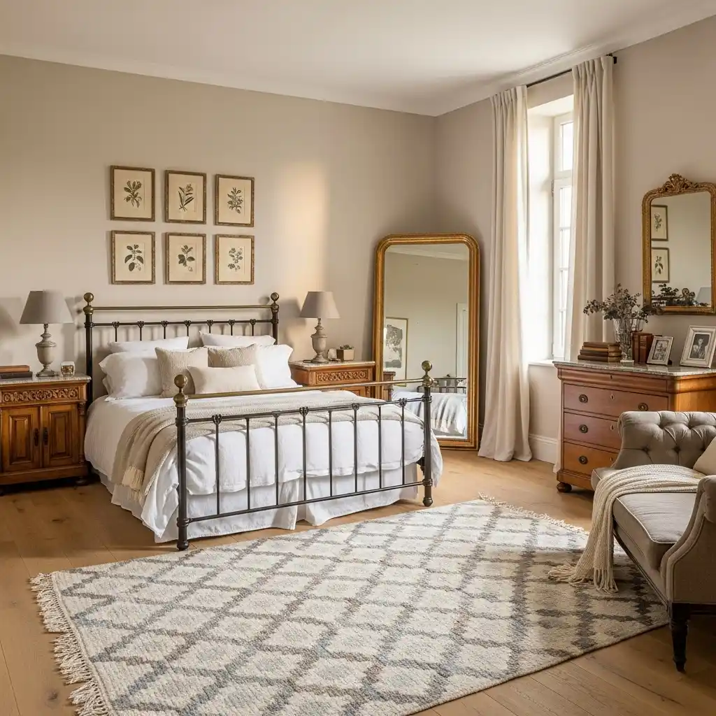 Elegant Bedroom with Vintage Touches