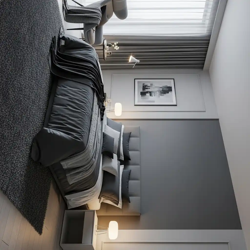 Elegant Gray Modern Bedroom