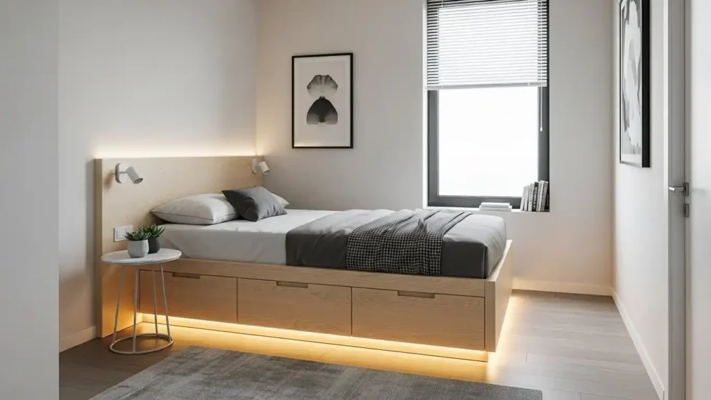 Elevated Platform Bed Layout