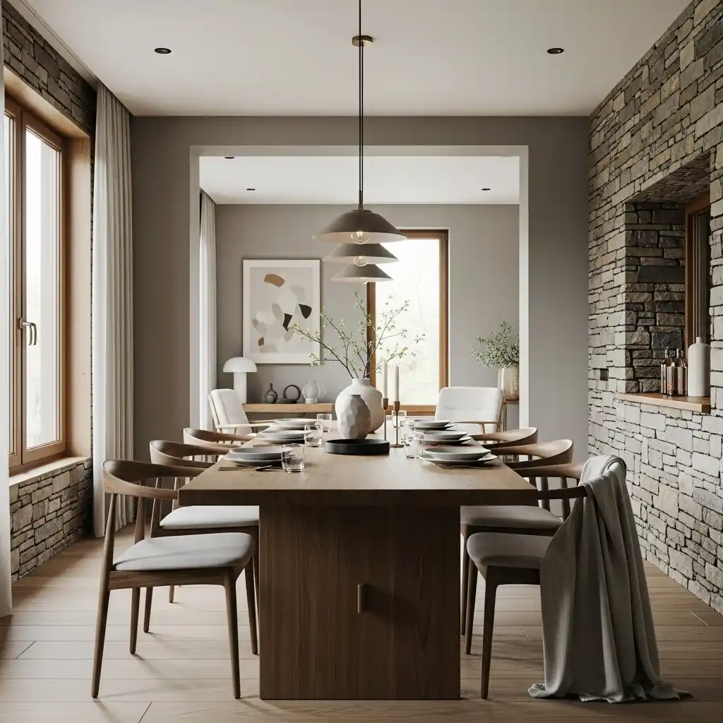 23 Japandi Dining Room Ideas for Minimalist Comfort 12 Japandi Dining Room with Built In Storage