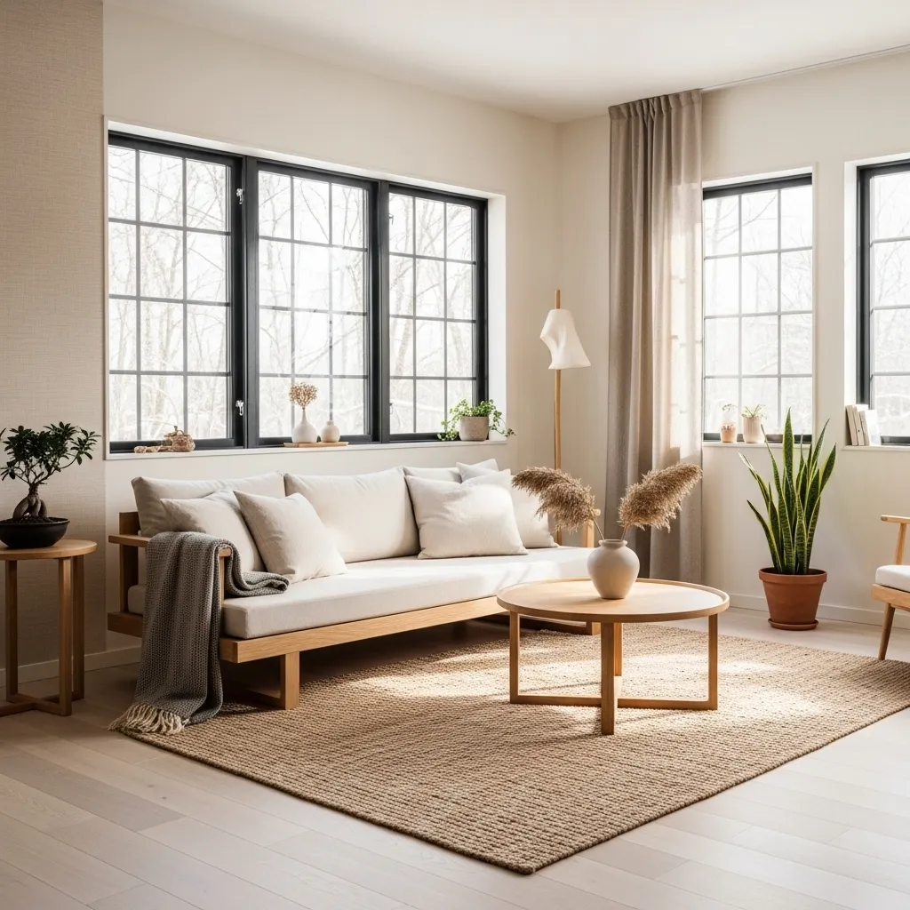 25 Japandi Living Room Ideas for Minimalist Comfort 10 Japandi Wall Art living room idea