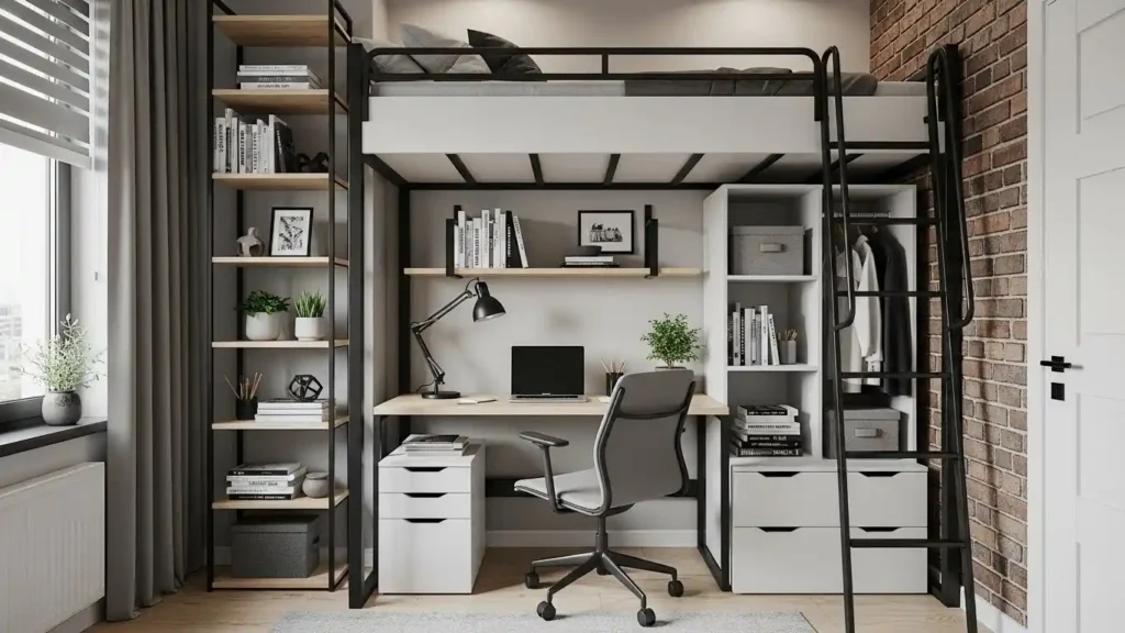 Loft Bed Organization Layout