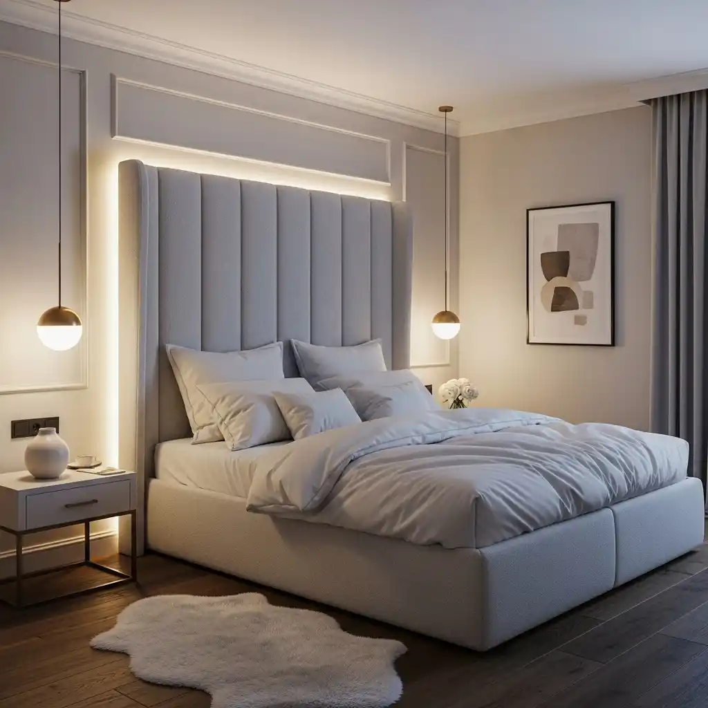 Luxe Upholstered Headboard Statement