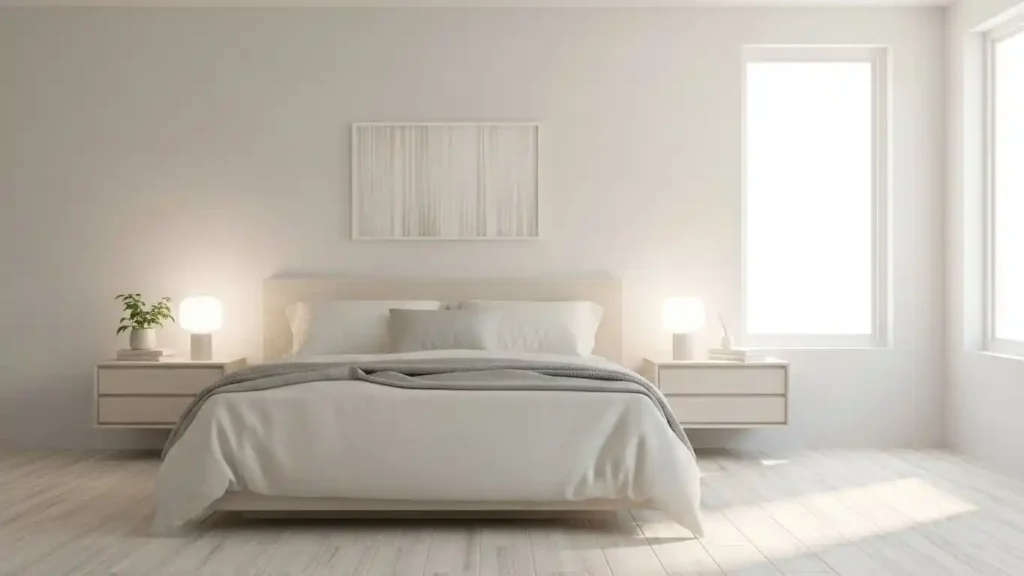 Minimalist Bed Centered Layout