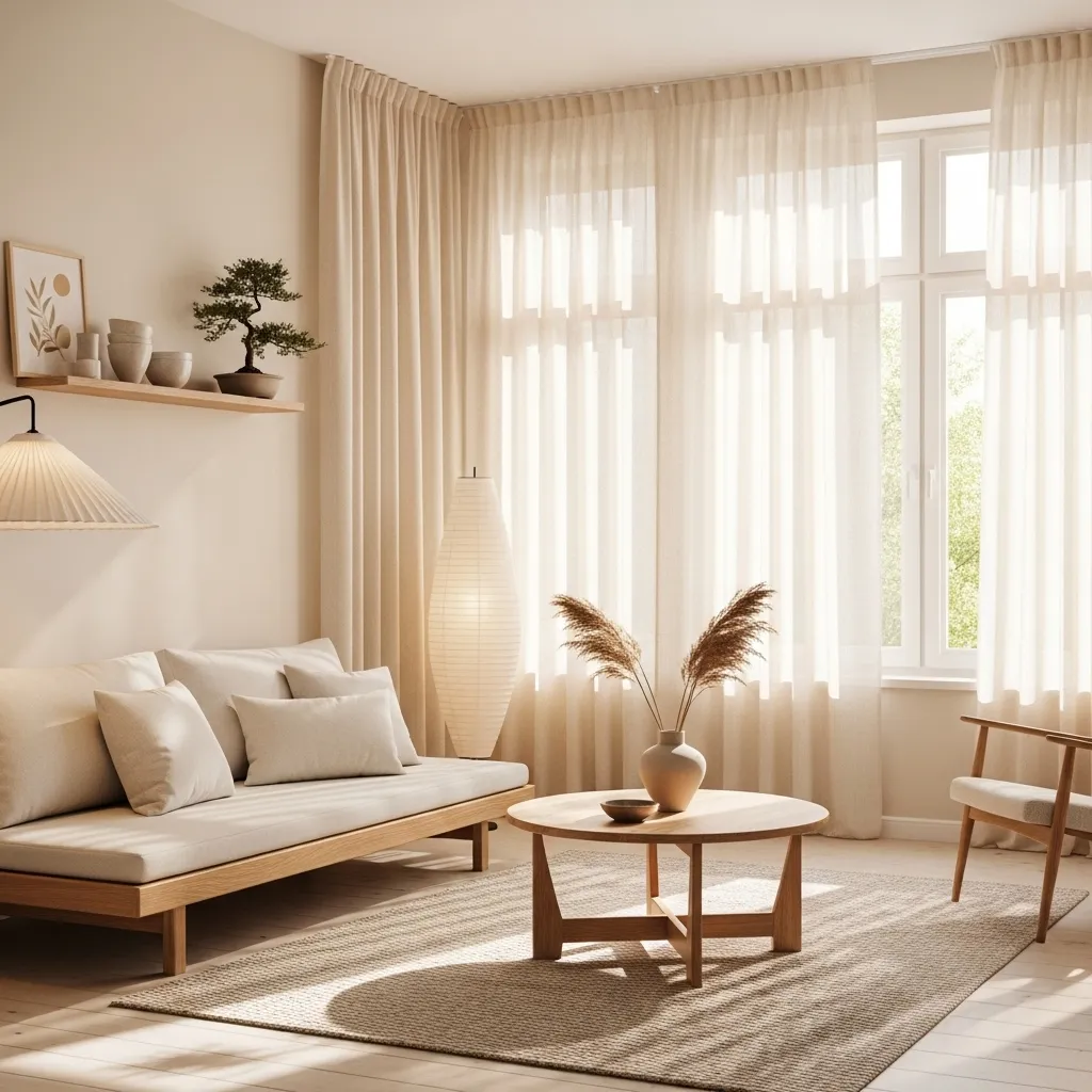 25 Japandi Living Room Ideas for Minimalist Comfort 14 Natural Light Emphasis living room idea