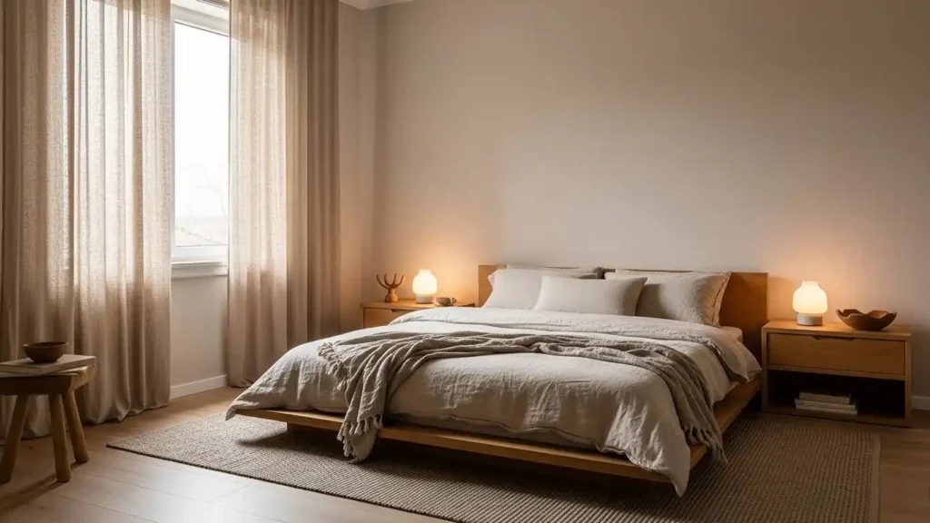 25 Japandi Bedroom Designs for Minimalist Comfort 21 Soft Beige Palette