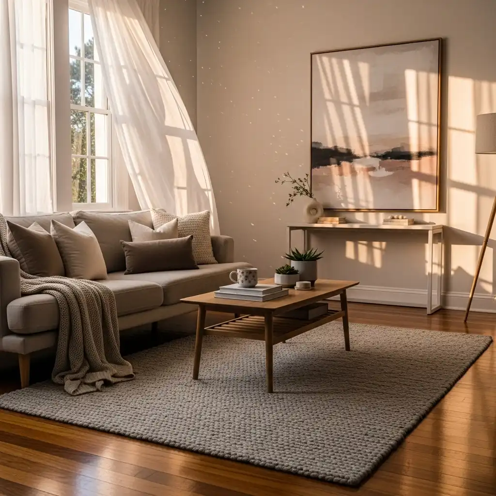 23 Cozy Living Room Ideas for a Warm Home Vibe 7 Soft Curtains or Drapes