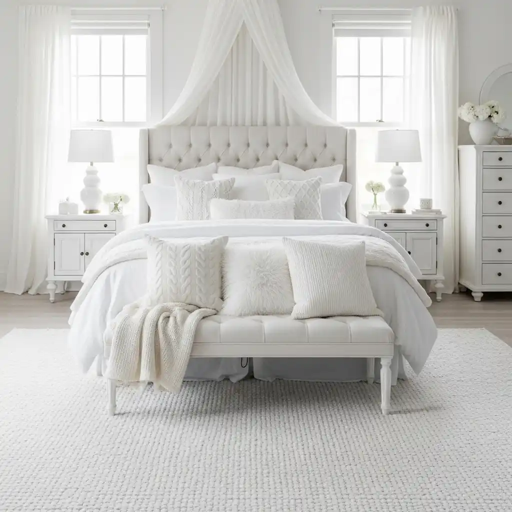 Timeless White Bedroom Design
