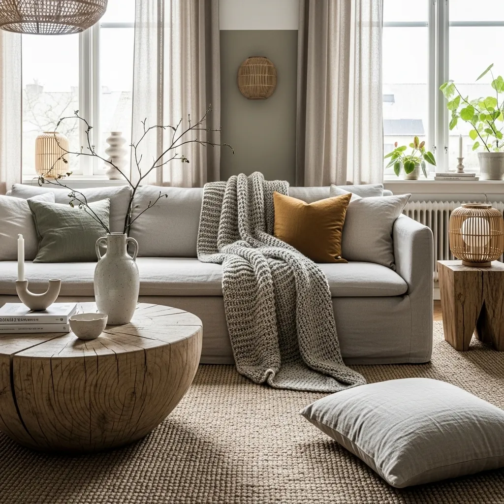 25 Japandi Living Room Ideas for Minimalist Comfort 15 Wabi-Sabi Japandi Details of living room