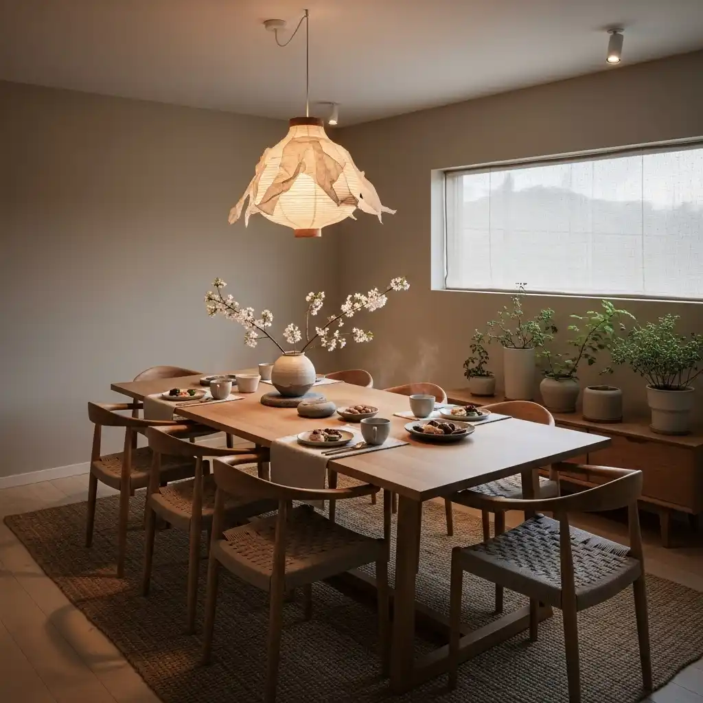 23 Japandi Dining Room Ideas for Minimalist Comfort 20 Warm Minimal Japandi Dining Room