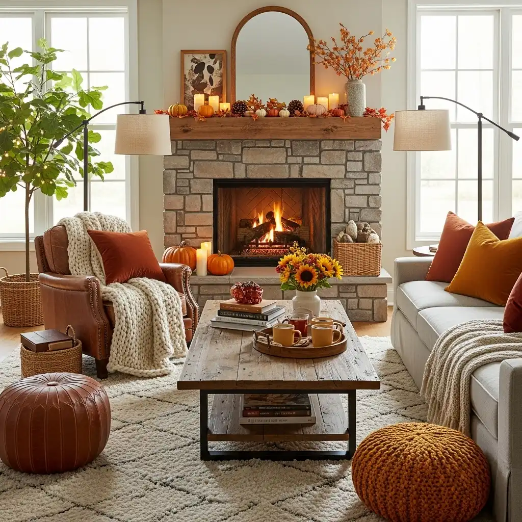 23 Cozy Living Room Ideas for a Warm Home Vibe 23 Warm Seasonal Styling